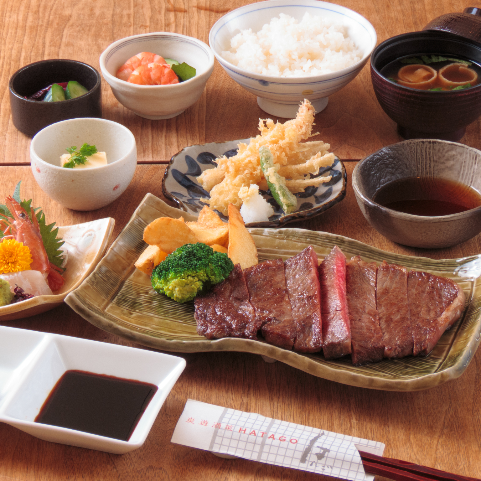 Wagyu Beef Steak Dinner set ￥8000（tax included）